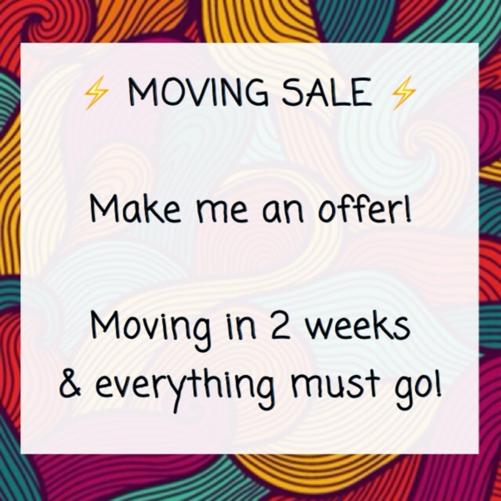 Moving sale
